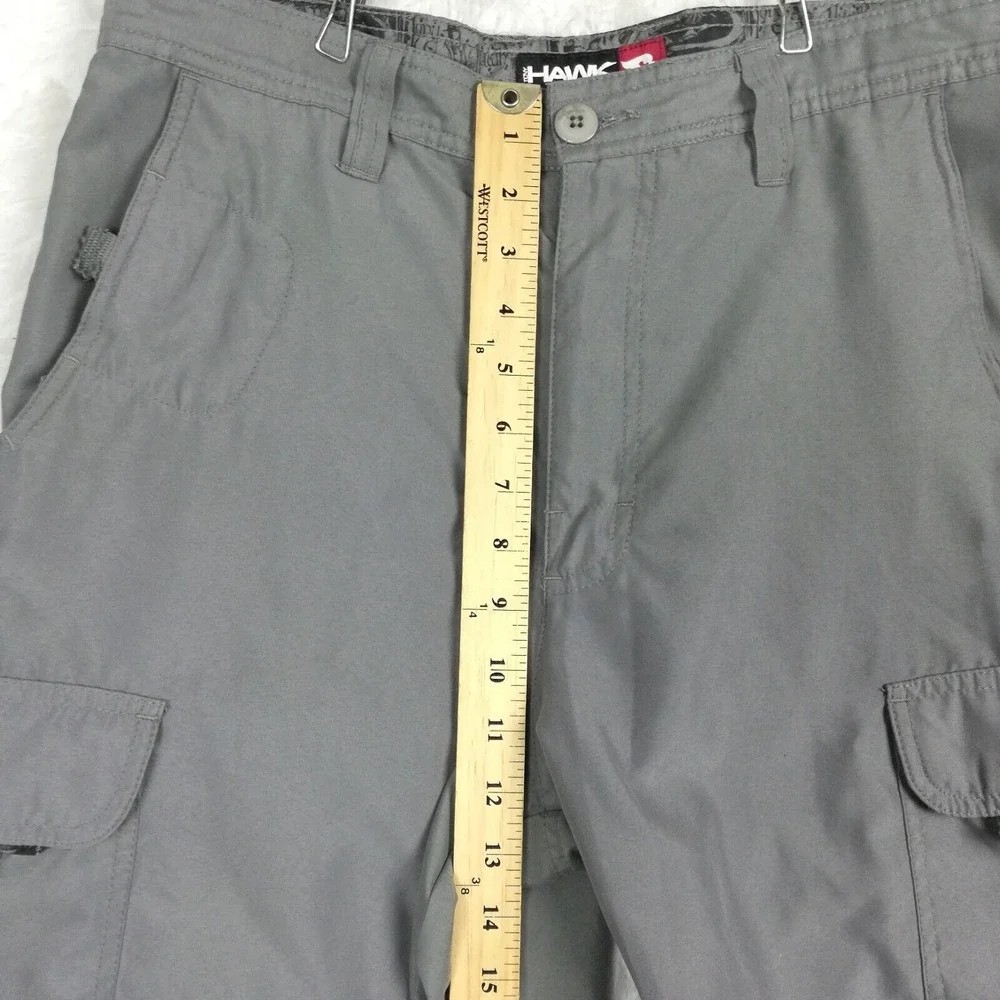 Tony Hawke Mens Shorts‎ Cargo Utility Skater Gray Casual Flap Pocket 32